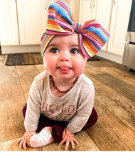 Load image into Gallery viewer, Luxury Modern printed Baby Girls Bow Hairband Turban Knot  Headband Girl Headwear Newborn Girl Turban Hairband For Girls
