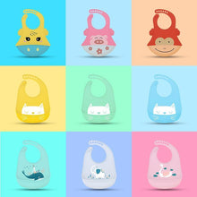 Load image into Gallery viewer, Adjustable Oil-proof  Food Grade Silicone Drool bib Soft And Comfortable Saliva Towel Lunch Baby Bib For Babies and Kids
