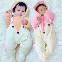 Load image into Gallery viewer, Elegant Baby Clothes Rompers Jumpsuits Newborn Cartoon Little Bee Rabbit Ears Zipper Clothes Cotton Jackets For Kids

