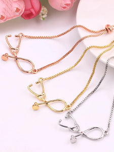 Medical Stethoscope Bracelet Box Adjustable Chain Jewelry Gift For Doctor Medical Friends Charm Women Men Bracelets