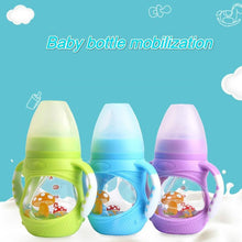 Load image into Gallery viewer, Infant Food Silicone Glass Feeding Bottle For Baby Feeding Bottle Children Drink Water to Feed Glass For Baby
