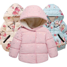 Load image into Gallery viewer, Luxury Modern Designer New Winter Baby Outerwear Hooded Printed Cotton Padded Jacket and Coats For Babies and Girls Kids
