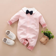 Load image into Gallery viewer, Luxury Modern Baby Boy Infant Rompers Baby Clothes Kids With Bow Modern Baby Costume Suit
