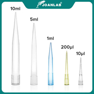 JOANLAB Official Store Laboratory Pipette Tips 10ul 200ul 1ml 5ml 10ml Micropipette Disposable Plastic Pipette Tip Lab Equipment