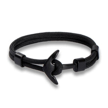 Load image into Gallery viewer, Stainless Steel Anchor Bracelets Luxury For Men Nautical Survival Rope Chain Paracord Bracelet Male Wrap Metal Sport Hooks

