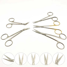 Load image into Gallery viewer, Stainless steel wow beak scissors nasal septum gold handle bird beak scissors plastic surgery scissors
