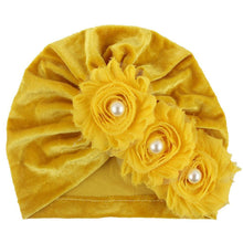 Load image into Gallery viewer, Handmade Baby Accessories Newborn Kids Baby Boy Girl Indian Turban Twist Knot Beanie Hat Pearl Flower Style
