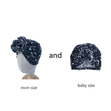 Load image into Gallery viewer, Luxury Mdoern Set 2PCS Baby and Mom Headbands Set Flower Bowknot Newborn Turban Cross-tied Mommy Headband Bow
