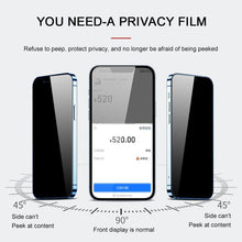 Load image into Gallery viewer, 8K Privacy Protective Glass For iPhone 11 12 13 14 Pro Max XR Anti Spy Tempered Glass For iPhone 14 13 12 Screen Protector Film Edge to Edge Case Friendly Screen Protection Film
