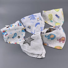 Load image into Gallery viewer, Modern 5PCS/Pack Cotton Baby Bibs 4 Lyers Girls Boys Triangle Feeding Burp Cloth  Collar Scarf For Feeding
