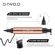 Load image into Gallery viewer, O.TWO.O Black Eyeliner Stamp Pen Waterproof Fast Dry Eye Liner
