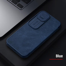 Load image into Gallery viewer, Super Hard Back Soft Shock Absorb Cover for iPhone 13 Pro Max Case Slide Camera Business Black Elegant Back Cover for iPhone 13 Mini 13 Pro Max Case
