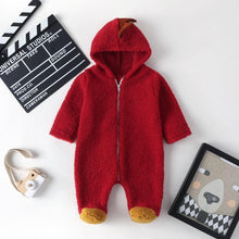 Load image into Gallery viewer, Luxury Modern Newborn Baby Boy/Girl Clothes Long Sleeve Hoddies Bear Zipper Baby Romper Clothes Autumn Winter Season For Kids and Baby
