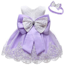 Load image into Gallery viewer, Luxury Modern Baby Girl Christmas Dress Newborn Baby Girls Bow Dresses For Baby 1st Year Birthday Party
