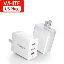 Load image into Gallery viewer, 30W Quick Charge 3.0 USB Charger QC3.0 QC Fast Charger Multi Plug Wall Mobile Phone Charger For Mobile Phones
