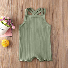 Load image into Gallery viewer, Luxury Modern Baby Kids Boy and Girl Infant Romper Jumpsuit Cotton Outfits Set Ribbed Solid Clothes For Kids

