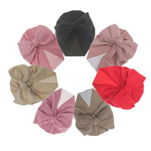 Load image into Gallery viewer, Modern Stylish Cotton Baby Newborn Cap Newborn Baby Beanie Top Bow For Baby Excellent For Photography Props Baby Turban Cap
