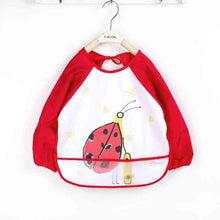Load image into Gallery viewer, Cute Cartoon Print Baby Waterproof Long Sleeve Apron Children Feeding Smock Bib Baby Accessories
