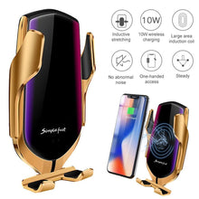 Load image into Gallery viewer, Automatic Luxury Clamping 10W Wireless Charger Car Phones Holder Smart Sensor Air Vent Mount Mobile Phone Stand
