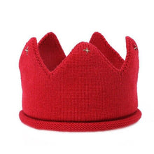 Load image into Gallery viewer, Modern Luxury New Trend  Baby Hat Girls and Boys Crown Knitted Cap Toddler Empty Top Hats Newborn Design Woolen Yarn Bonnet For Kids
