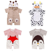 Load image into Gallery viewer, Infant Jumpsuit Summer Romper Cartoon Animal Print Girl  and Boy Cotton Suit Newborn Romper Design
