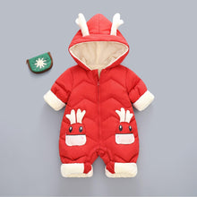 Load image into Gallery viewer, Modern Elegant Baby Warm Thick Cotton Hooded Jumpsuit Snowsuit Rompers Outfit for Children In Modern Design
