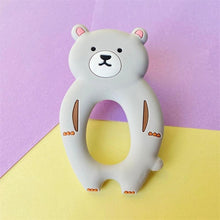 Load image into Gallery viewer, 4pcs  Bear Silicone  Teether Baby Teething Toys Chewable  Cartoon Animal Shape Baby Products Nursing Gift
