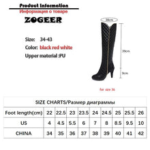 Load image into Gallery viewer, Designers Knee High Boots Women Fashion Zipper PU Leather Women&#39;s High Boots Winter Autumn Red White Long Shoes Woman Brand

