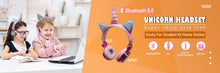 Load image into Gallery viewer, Cute Unicorn Headphones 3D Stereo Music Kids Headphones With Microphone Girls Cell Phone Children's Wired Headset Gamer Gift

