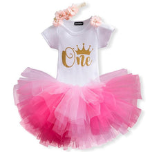 Load image into Gallery viewer, Modern Unicorn Party Girls Tutu Dress Toddler Kids Clothes Baby 1st Birthday Outfits For Girls
