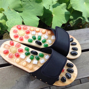 Massage Shoes Mens Slides Cobblestone Accupressure Foot Indoor Chinese Medicine Pedicure Acupoint Healthcare Flat Slippers