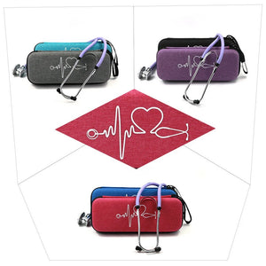 New EVA Travel Portable Medical Stethoscope Storage Box Mesh Pockets Case for 3M Littmann Cardiology III Stethoscope Carry Bag