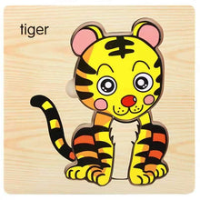 Load image into Gallery viewer, 3D Wooden Children Interesting Puzzle Toys With Animals and Cars Exellent Puzzles Intelligence Kids Early Educational Toys For Children
