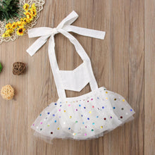 Load image into Gallery viewer, Newborn Infant Baby Girl Romper with Sequin Dot Tulle Dress Outfits for Toddler Girls Dress For Birthday And Party
