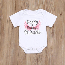 Load image into Gallery viewer, Newborn Kids Baby Girls Boys Clothes Father's Day Letter Print Romper Bodysuit For Baby For Girls And Boys Dadies &amp; Momies Miracle Print
