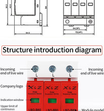 Load image into Gallery viewer, 1Pcs AC SPD Surge Protector LBO Low Voltage  Distribution Household Arrester Lightning Protection Device 2P 3P 4P Switch Module
