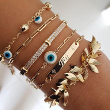 Load image into Gallery viewer, Bohemian Gold Tassel Bracelets For Women Summer Shell Clear Crystal Stone Luxury Jewelry
