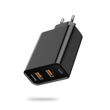 Load image into Gallery viewer, 3 Ports USB Fast Charger 60W Support Quick Charge  Type-C PD Charger QC 4.0 3.0 Phone Charger

