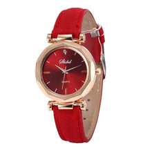 Load image into Gallery viewer, Women Watch Rhinestone Fashion Exquisite Women Leather Casual Watch Luxury Analog Quartz Crystal Wristwatch Bracelet Watch For Women and Girls
