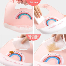 Load image into Gallery viewer, Bib Waterproof Silicone Feeding Saliva Towel Newborn  Adjustable Bur Cloth Turban Disposable Cartoon with Elegant Deisgn For Baby and Kids

