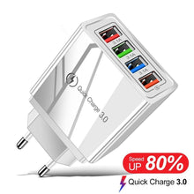 Load image into Gallery viewer, EU/US Plug USB Charger Quick Charge 3.0 For Phone Adapter Tablet Portable Wall Mobile Charger Fast Charging
