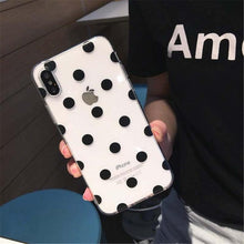 Load image into Gallery viewer, Transparent  Phone Case For iPhone 13 12 11 14 Pro Little Dots Love Heart Clear Back Cover Vintage Women Girls Soft Anti-Scratch Protective Cases for iPhone

