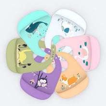 Load image into Gallery viewer, Trend NEW Baby Adjustable Picture Waterproof Saliva Dripping Soft Silicone Bibs For Girls and Boys Kids
