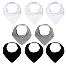 Load image into Gallery viewer, 8PCS/SET Pack Baby Bandana Organic Absorbent Soft Cotton Drool Bibsfor Teething And Feeding Bib For Baby and Kids Feeding
