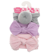 Load image into Gallery viewer, Fashion Baby Nylon Bow Headband Newborn Bowknot Round Ball Head wrap Flower Turban Girls Hair Bands Bow For Kids
