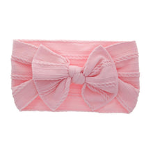 Load image into Gallery viewer, Big Bow Soft Nylon Headbands Flower Print Nylon Turban Hairband Oversize Bunny Bow For Baby Kids
