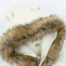 Load image into Gallery viewer, Warm Winter Luxury Newborn Baby Boy Girl Knitted Buttons Hooded Jacket Coat In Modern Design

