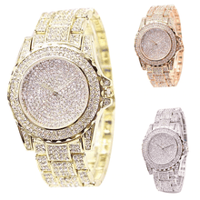 Load image into Gallery viewer, Fashion Watch Women Luxury  Round Quartz Watch Wrist Watches for Women Shiny Gold Sliver Watches  Wrist Watch For Ladies Gift
