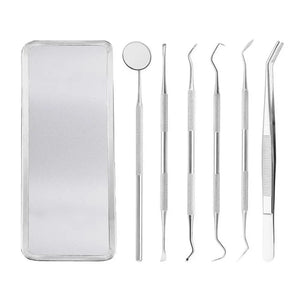 6pc Dental Hygiene Tool Kit Dentist Tartar Scraper Scaler Dental Equipment Calculus Plaque Remover Teeth Cleaning Oral Care Tool