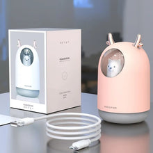 Load image into Gallery viewer, Home Appliances USB Humidifier 300ml Cute Pet Ultrasonic Cool Mist Aroma Air Oil Diffuser Romantic Color LED Lamp Humidificador
